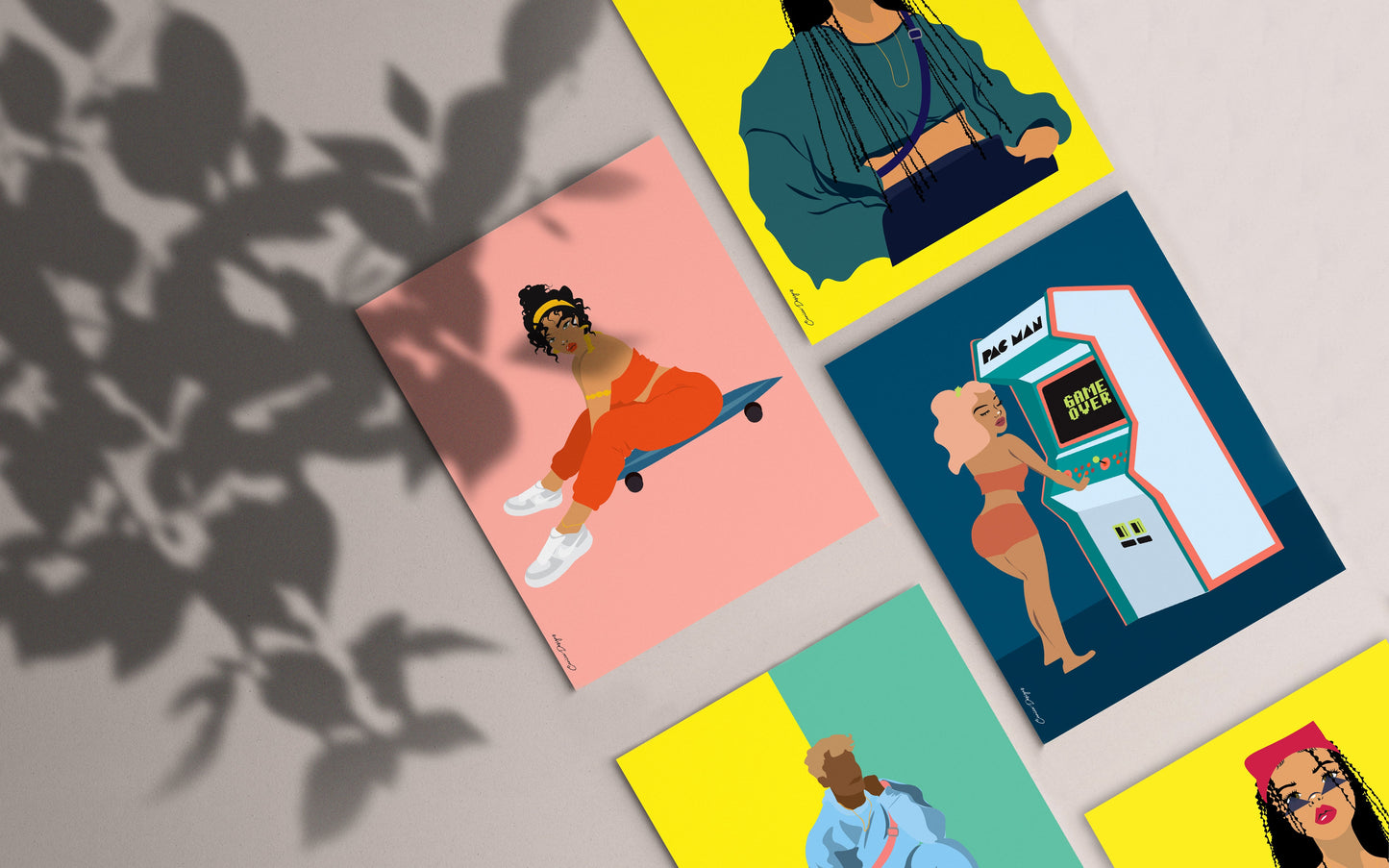 4 Colorful Art Prints